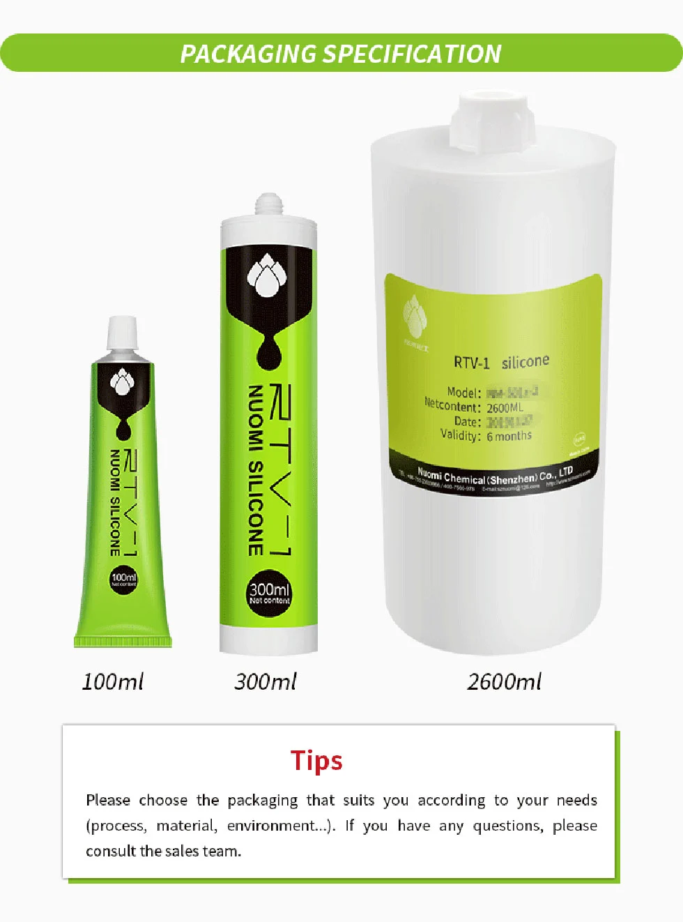 Paste Appearance Sealant RTV-1 Silicone Adhesive